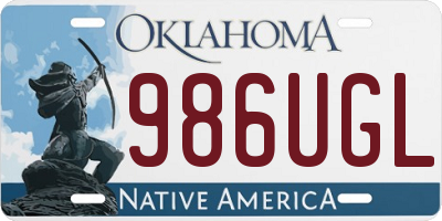 OK license plate 986UGL