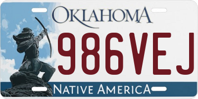 OK license plate 986VEJ