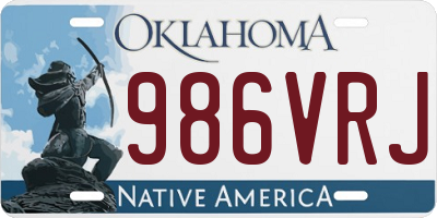 OK license plate 986VRJ