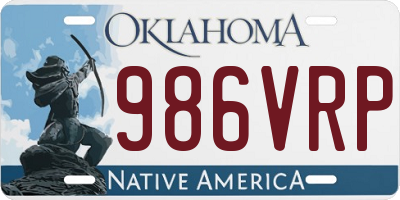 OK license plate 986VRP