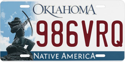 OK license plate 986VRQ