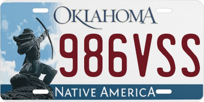 OK license plate 986VSS