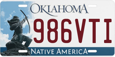 OK license plate 986VTI