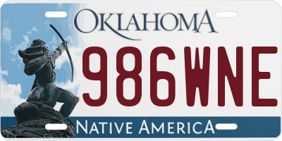 OK license plate 986WNE