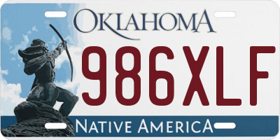 OK license plate 986XLF