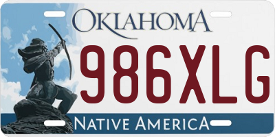 OK license plate 986XLG