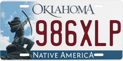 OK license plate 986XLP