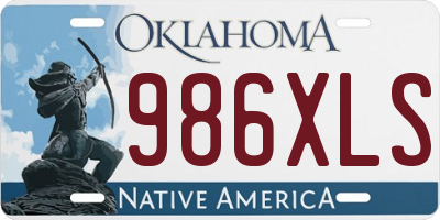 OK license plate 986XLS