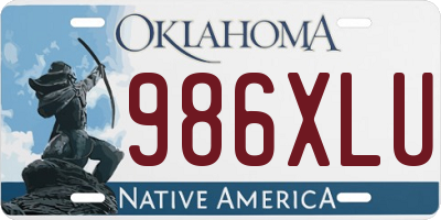 OK license plate 986XLU