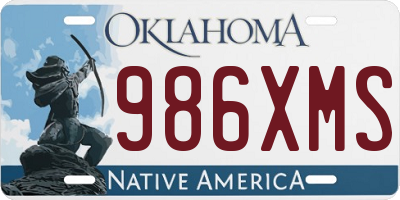 OK license plate 986XMS