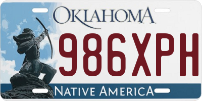 OK license plate 986XPH