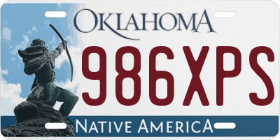 OK license plate 986XPS