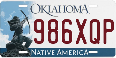 OK license plate 986XQP