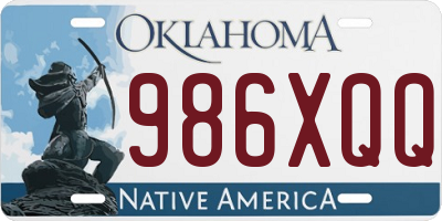 OK license plate 986XQQ