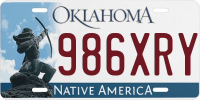 OK license plate 986XRY