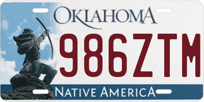 OK license plate 986ZTM