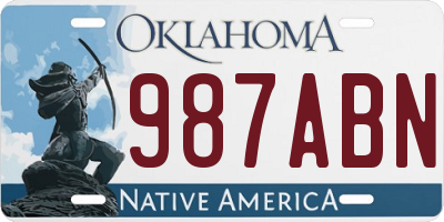 OK license plate 987ABN