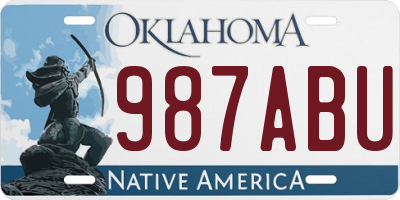 OK license plate 987ABU