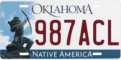 OK license plate 987ACL