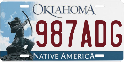 OK license plate 987ADG