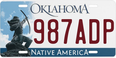 OK license plate 987ADP