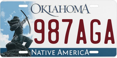 OK license plate 987AGA