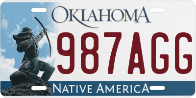 OK license plate 987AGG