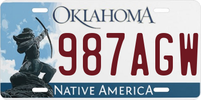 OK license plate 987AGW