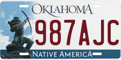 OK license plate 987AJC