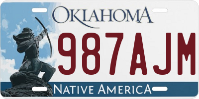 OK license plate 987AJM