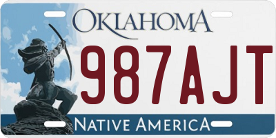 OK license plate 987AJT