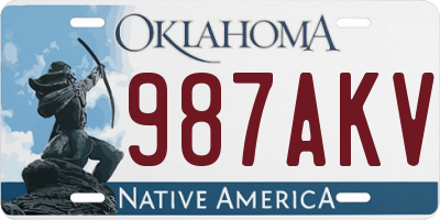 OK license plate 987AKV
