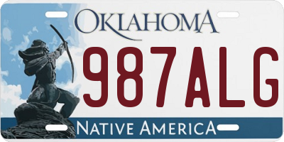 OK license plate 987ALG