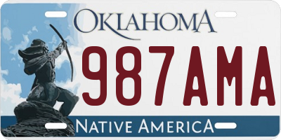 OK license plate 987AMA