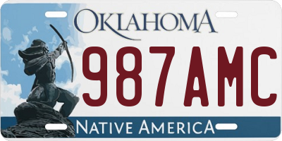 OK license plate 987AMC