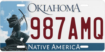 OK license plate 987AMQ