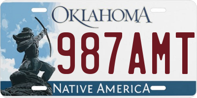 OK license plate 987AMT