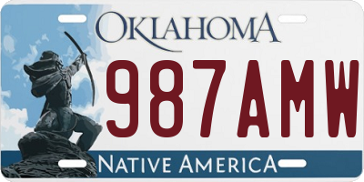 OK license plate 987AMW