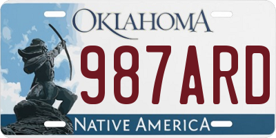 OK license plate 987ARD