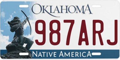 OK license plate 987ARJ