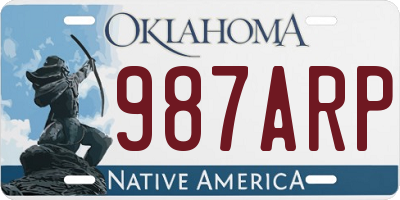 OK license plate 987ARP