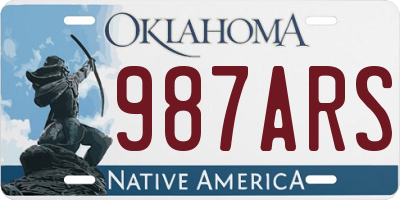 OK license plate 987ARS