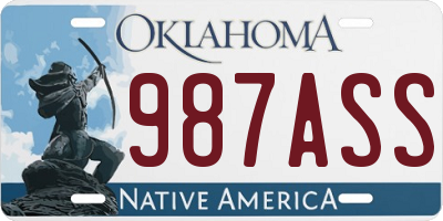 OK license plate 987ASS