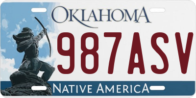 OK license plate 987ASV