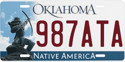 OK license plate 987ATA