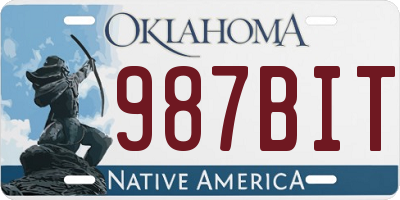 OK license plate 987BIT