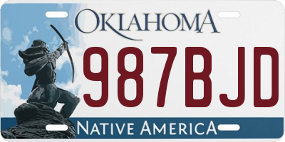 OK license plate 987BJD