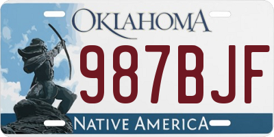 OK license plate 987BJF