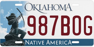 OK license plate 987BOG