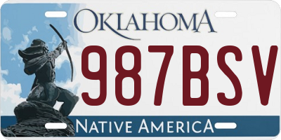 OK license plate 987BSV